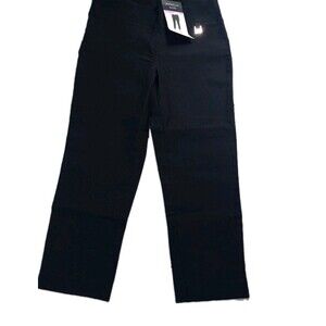 Rafaella High Stretch Comfort Elastic Waistband Pull-on Capri Gingham Black Sz 6